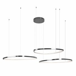 Nowoczesna lampa wisząca CAYENNE 3 P0663D Maxlight czarny szczotkowany