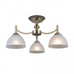 Klasyczny Żyrandol FENER Italux PND-40653-3-ABR-WH antyczny mosiądz salonowy dworkowy