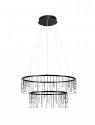 Elegancka Czarna Lampa Wisząca w Kształcie Okręgów Luces Exclusivas HUARAZ LE44444