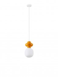 Designerska Lampa Wisząca z Ceramiki w Kolorze Pomarańczowym Luces Exclusivas VILROSA LE44556