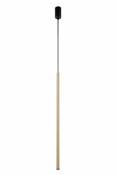 Złota lampa wisząca sopel Lux długi I Sigma 40747 jadalniana nad wyspę złota rurka