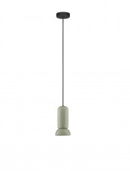 Zielona stożkowa lampa wisząca ceramiczna jadalniana nad stół