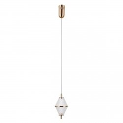 Lampa wisząca Fuente Italux PND-34395-1-HBR ozdobna siatkowany klosz złoty