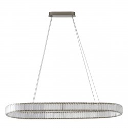 Kryształowa owalna lampa wisząca chrom SPARKING 120 CCT DIMM + REMOTE CONTROL Azzardo AZ6566