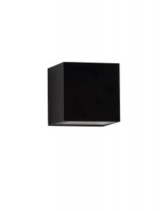 Minimalistyczny kinkiet ścienny zewnętrzny klasyczny LED kwadratowy aluminiowy czarny uniwersalny IP54 CALMARE LE75119 Luces Exclusivas
