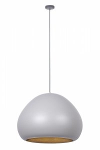 Szara lampa wisząca Lava Sigma 41078 nad stół jadalniana klosz kopuła szary kompozyt mineralny