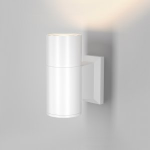 Nowoczesny kinkiet elewacyjny zewnętrzny elegancki aluminium biały dekoracyjny podświetlający ścianę Bowery MAYTONI O574WL-01W