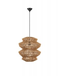 Lampa wisząca pleciona boho rustykalna industrialna nad stół do salonu sypialni ściemnialna Luces Exclusivas