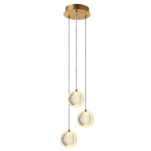 Lampa wisząca kule złote Glamour Brillant LED CCT LP-3303/3P GD Light Prestige