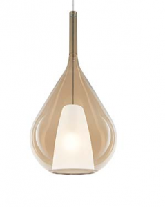 Szklana bursztynowa lampa wisząca nowoczesna designerska salonowa dekoracyjna Kalique sp1-3 d28 359748 Ideal Lux 