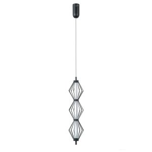 Czarna lampa wisząca nowoczesna stożek led Sevil Italux PND-34403-3V-BK