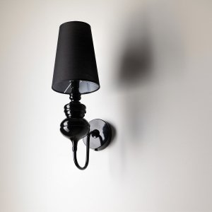 Abażurowy kinkiet ścienny Azzardo BAROCO black AZ0062