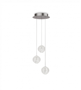 Lampa Wisząca Chrom Glamour LED Kryształowa DIAMOND SP3 343464 IDEAL LUX