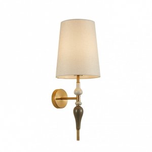 Klasyczna Lampa Ścienna Kinkiet Z Morelowym Abażurem MOREN WL-84678-AB ITALUX