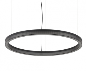 Designerska czarna lampa wisząca LED okrągła ring nowoczesna dekoracyjna minimalistyczna Crown sp d80 365015 Ideal Lux 