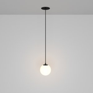 Minimalistyczna elegancka lampa wisząca LED kula czarno-biała regulacja wysokości LUNA MAYTONI P039PL-5W3K-10INS-B