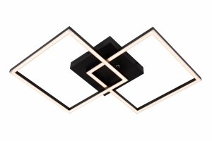 Nowoczesny plafon lampa sufitowa LED czarna uniwersalna minimalistyczna geometryczna kwadraty ARIANNE 53103/22/30 Lucide