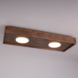 Lampa sufitowa plafon natynkowy brązowy kwadrat Soul 2 Sigma 40915