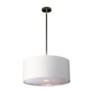 Abażurowa retro lampa wisząca Balance BALANCE-P-BKPN Czarna / Polerowany nikiel