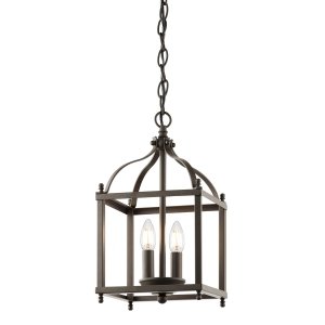 Mała lampa wisząca Larkin 2 źródła światła stary brąz designerska metalowa KL-LARKIN-P-S-OZ KICHLER 