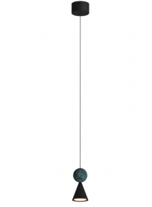 Lampa Wisząca Bingo 11W Czarny + Malachit Maxlight P0682