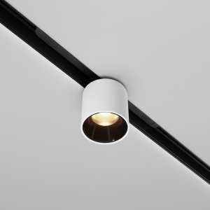 Ścieżka świetlna lampa szynowa LED nowoczesna tuba aluminium biało-czarna Alfa S MAYTONI TR132-2-7W3K-W