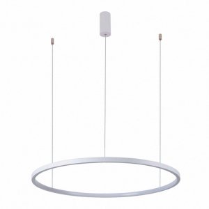 Nowoczesna Lampa Wisząca LED Biały Okrąg VINOLA PND-56135B-080RPP-WH-3KS4K-TRDIMM ITALUX