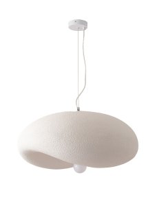 Dekoracyjna nowoczesna biała lampa wisząca designerski styl owalna regulacja wysokości STONE DN429-600 Step Into Design