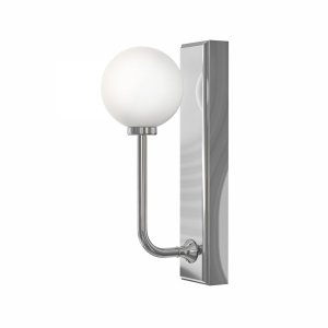 Kinkiet do łazienki w kolorze chromowanym Art Deco szklana kula ERO Parette Cromo IP44 OR85594 Orlicki Design 