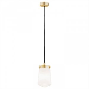 Lampa Wisząca Glamour Szklany Klosz Opal Mosiądz PASADENA 8004 ARGON