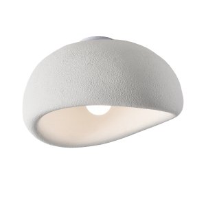Dekoracyjny nowoczesny biały plafon lampa sufitowa designerski styl owalna STONE DN426-40C Step Into Design