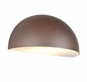 Kinkiet zewnętrzny kolor rdzawy aluminiowy półokrągły klosz minimalistyczny klasyczny uniwersalny MAAS IP44 262460124 Trio