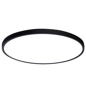 Nowoczesny Okrągły Plafon Sufitowy Czarny LED ALATA PLF-72836-230R-18W-BL ITALUX