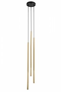 Minimalistyczna Złota lampa wisząca sopel lux długi III Sigma 40748 lampa nad stół nad wyspę złote rurki 