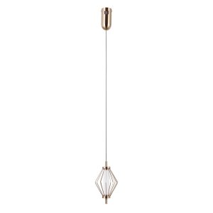 Złota lampa wisząca nowoczesna stożek led Sevil Italux PND-34403-1-HBR