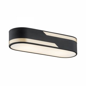 Niebanalny designerski nowoczesny zaokrąglony plafon czarny złoty dekor TONI 6001 Argon