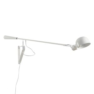 Biały Designerski Kinkiet z Wysięgnikiem MOVE L 205cm Lampa Ścienna z Regulowane Ramię 