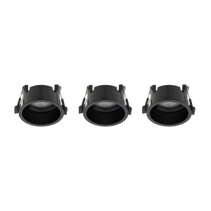 Nowoczesna oprawka okrągła potrójna podtynkowa punktowa CUP 3 PC SET black 10794 Nowodvorski Lighting