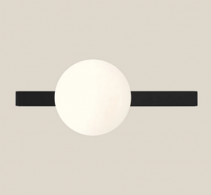 Minimalistyczny kinkiet w stylu art deco szklana kula GARDA 1099C1 ALDEX