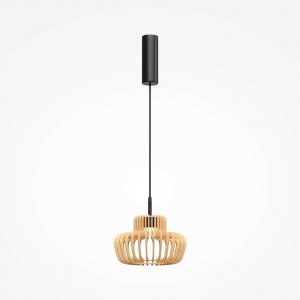 Nowoczesna lampa wisząca LED Maytoni Namiki MOD465PL-L12BK2 Drewniana jadalniana nad stół