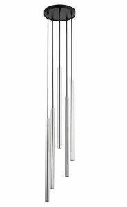 Srebrna lampa wisząca sopel lux V Sigma 40732 lampa nad stół nad wyspę srebrne rurki 
