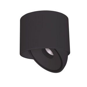 Lampa sufitowa plafon LED minimalistyczna nowoczesna okrągła tuba regulowana czarna aluminiowa Vector C0266 MAXLIGHT 