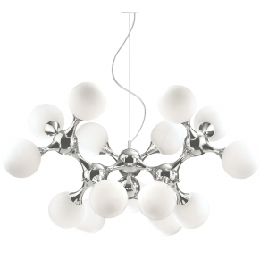 CHROMOWA LAMPA WISZĄCA IDEAL LUX NODI SP15 082073 DESIGNERSKA CHROM