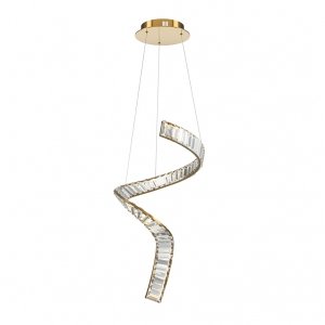 Lampa Wisząca Szklana Złota Glamour KRONE P097PL-L48BS3K MAYTONI