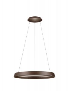 Nowoczesna lampa wisząca LED okrąg w kolorze brązowym BATALLAS LE44649 Luces Exclusivas