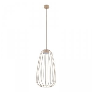 Beżowa lampa wisząca ażurowa druciana owalna minimalistyczna loftowa uniwersalna klasyczna SPHERA S 11309 TK-LIGHTING