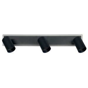 NOWOCZESNA CZARNA OPRAWA ŚCIENNO- SUFITOWA PARMA 3  CCT LP-0612/3WS BK LIGHT PRESTIGE
