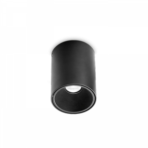 Czarna Lampa Sufitowa Downlight Tuba NITRO ROUND 206004 IDEAL LUX