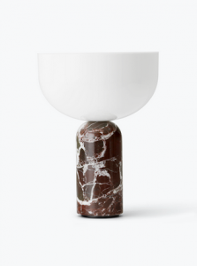 Lampka stołowa nocna półokrągła marmurowa nowoczesna designerska dekoracyjna na komodę 24cm Kizu 21714 New Works