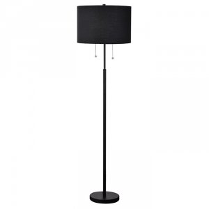 Klasyczna Lampa Stojąca Czarna Drewniane Elementy FOGO LP-0304/2F BK LIGHT PRESTIGE